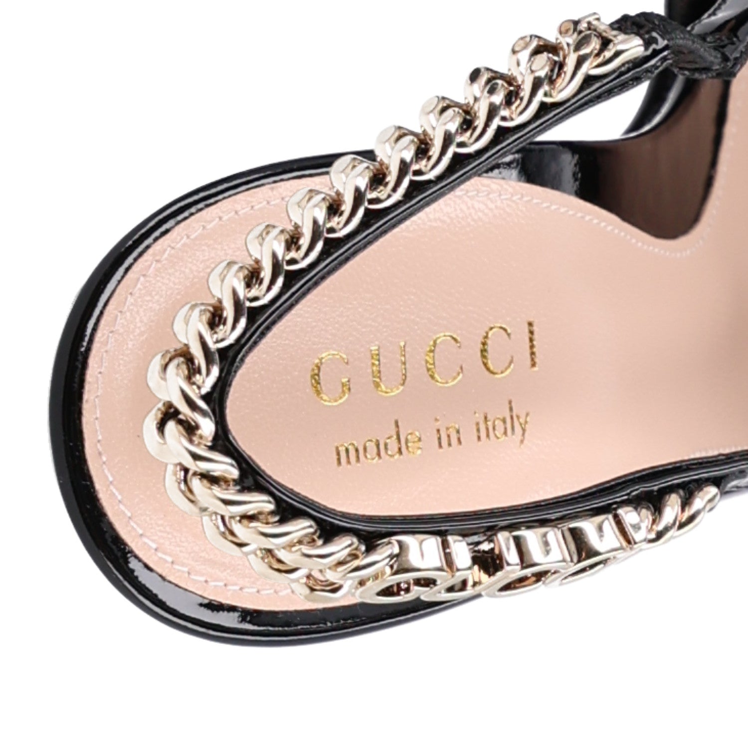 Gucci Vernice Crystal Nappa Charlotte Signoria Slingback Pumps 37.5 Black 7 of 9