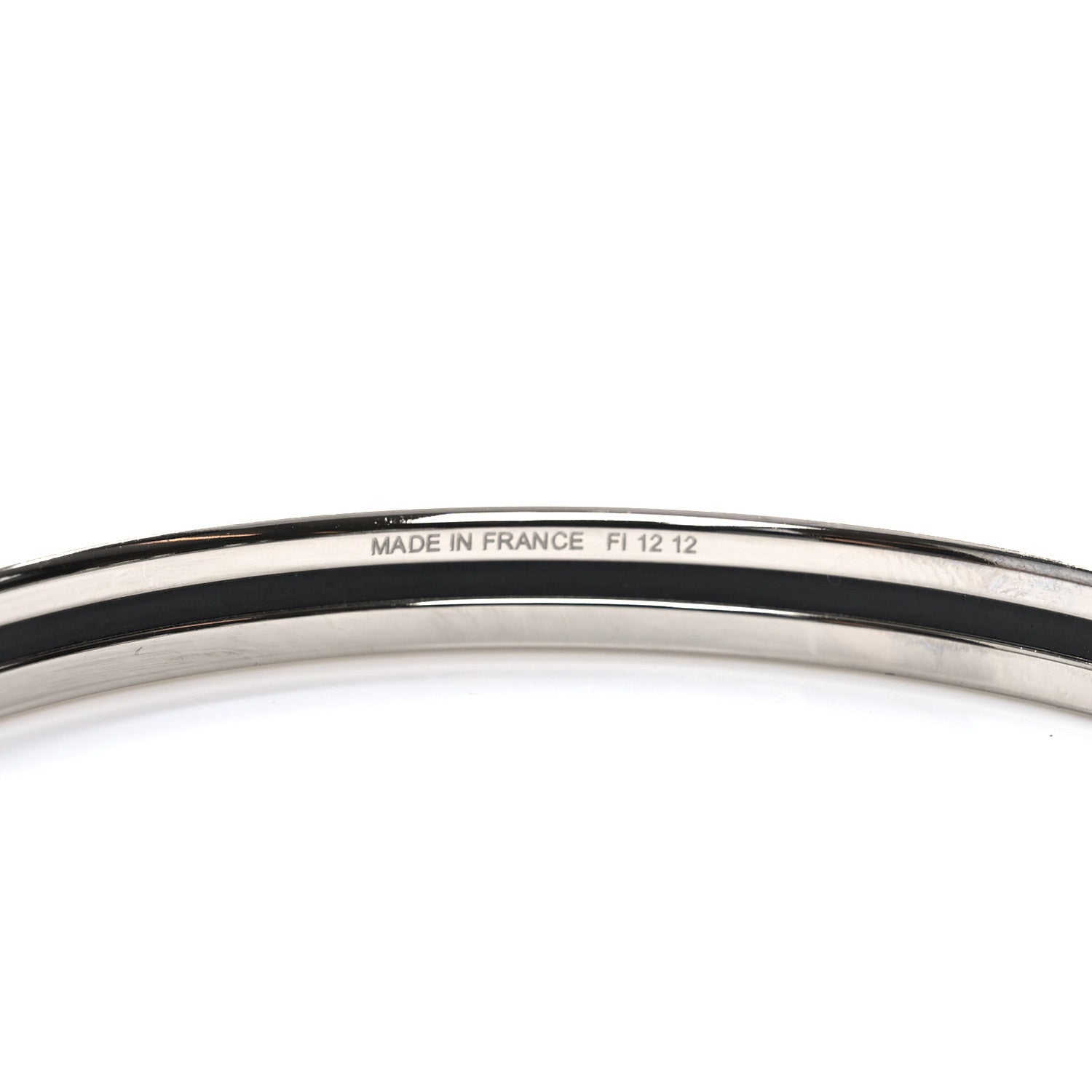 Hermes Enamel Printed Fantaisie d'Etriers Extra Narrow Bracelet White 5 of 6