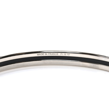 Hermes Enamel Printed Fantaisie d'Etriers Extra Narrow Bracelet White 5 of 6