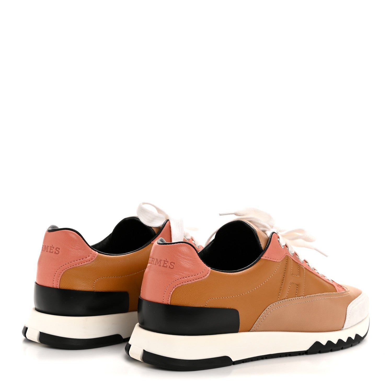Hermes Calfskin Suede Womens Trail Sneakers 37 Multicolor 5 of 10