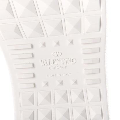 Valentino Garavani Calfskin VLTN Rockstud Open Sneakers 38 White 6 of 7