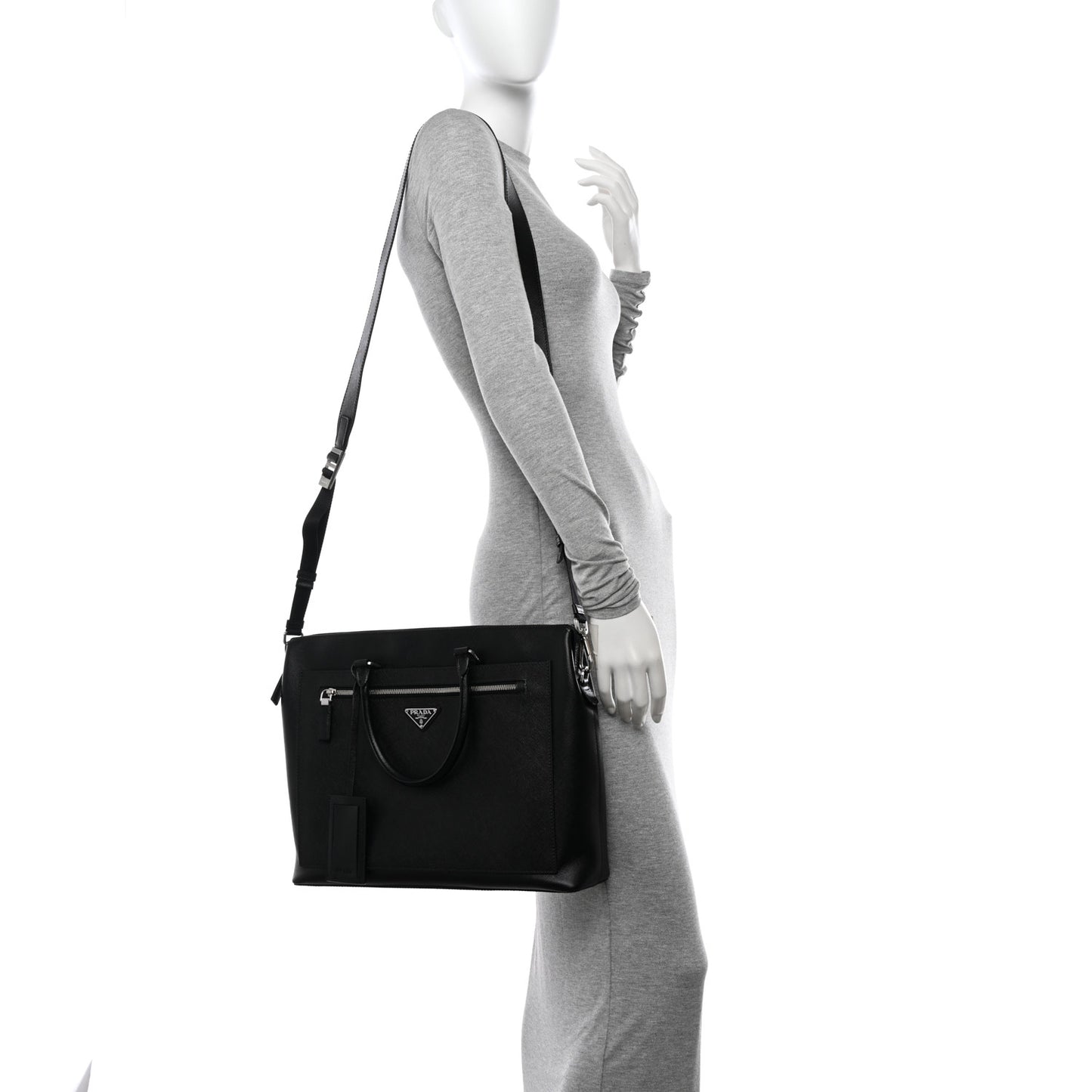 Saffiano Travel Briefcase Black