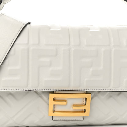 Fendi Nappa FF 1974 Embossed Baguette White 8 of 10