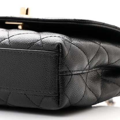Chanel Caviar Quilted Coco Handle Clutch With Chain Black 10 of 10
