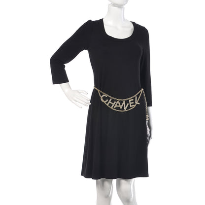 Chanel Metal Crystal 90's Icon Logo Chain Belt Gold 2 of 5