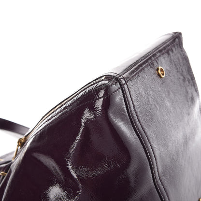 Saint Laurent Patent Medium Downtown Tote Purple 10 of 11