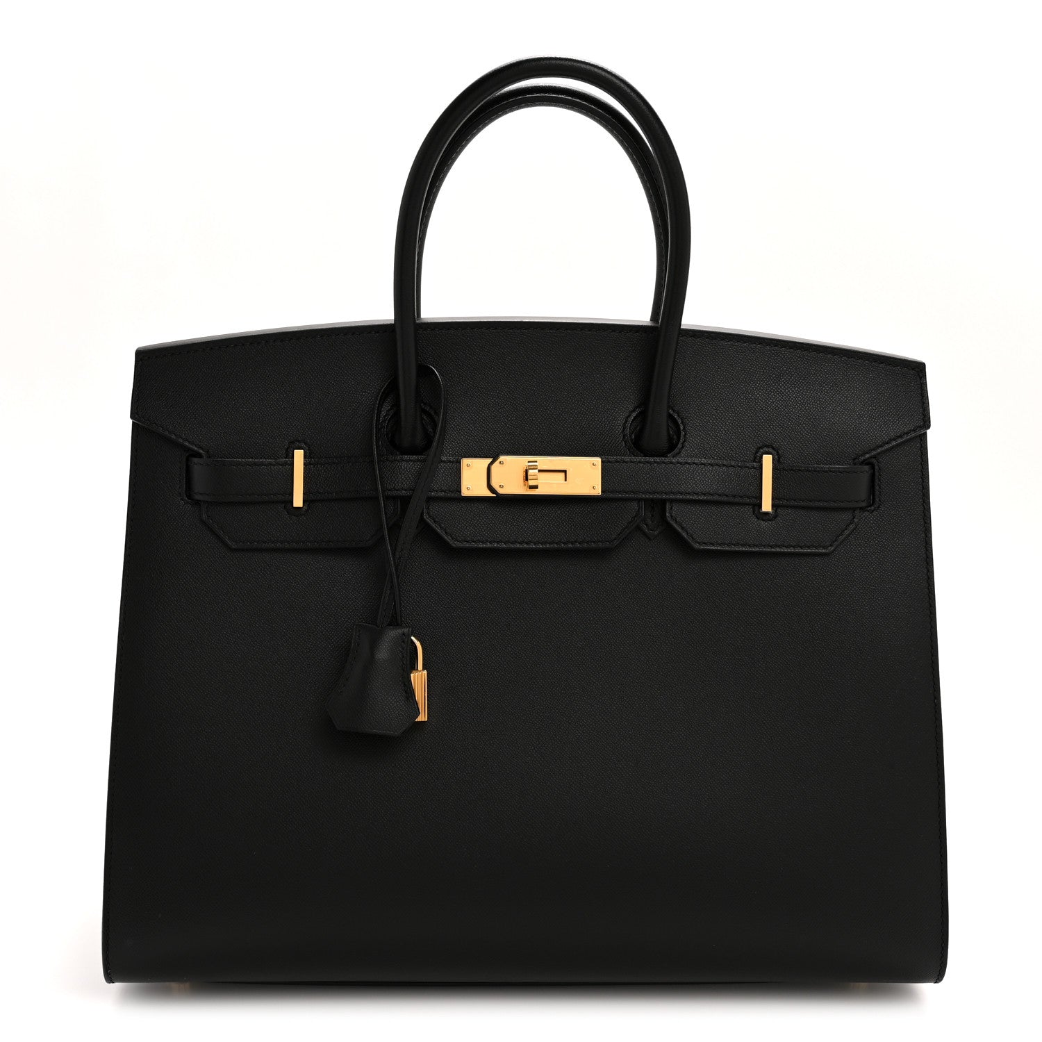 Hermes Madame Calfskin Birkin Sellier 35 Black 1 of 13