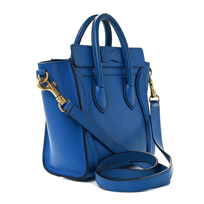 Celine Smooth Calfskin Nano Luggage Royal Blue 2 of 9
