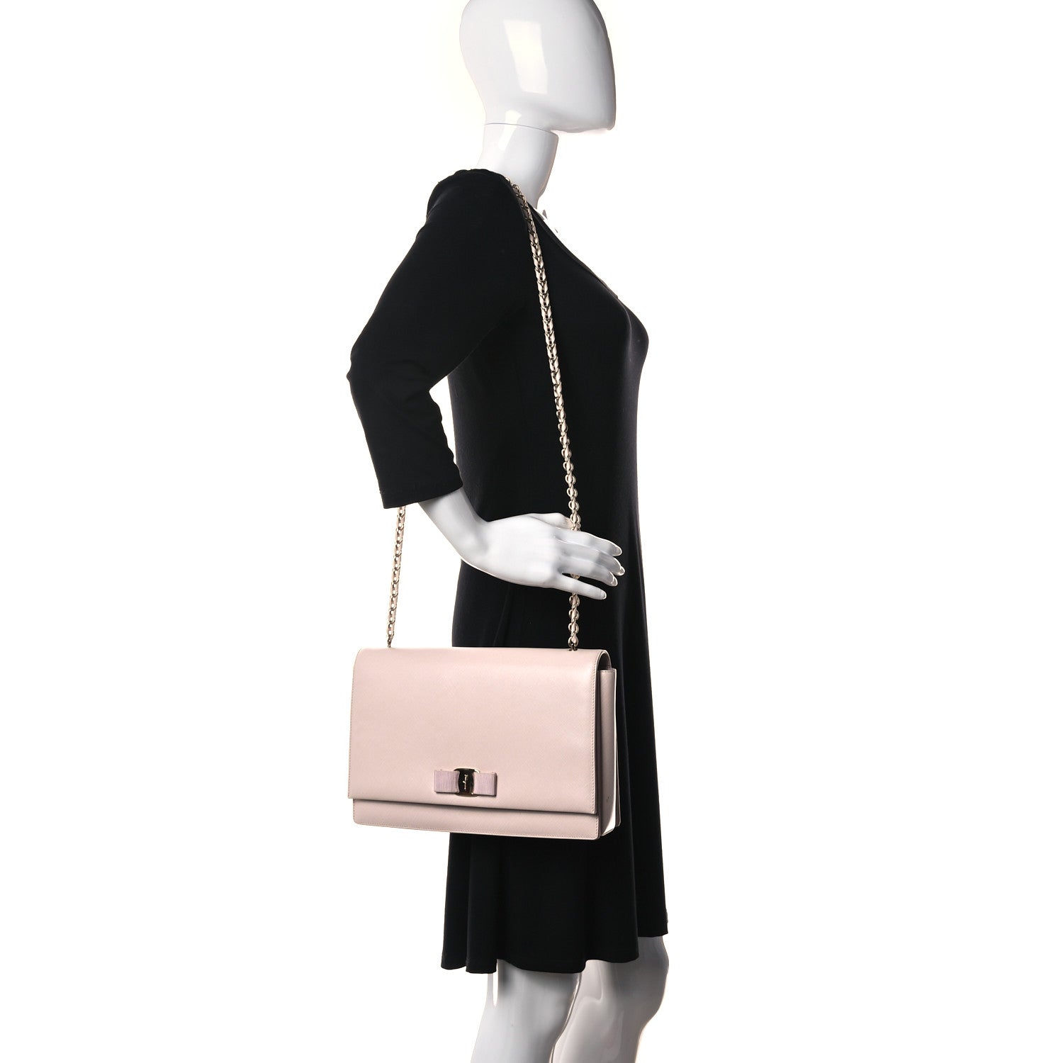 Salvatore Ferragamo Printed Calfskin Medium Ginny Shoulder Bag Macaron 2 of 10