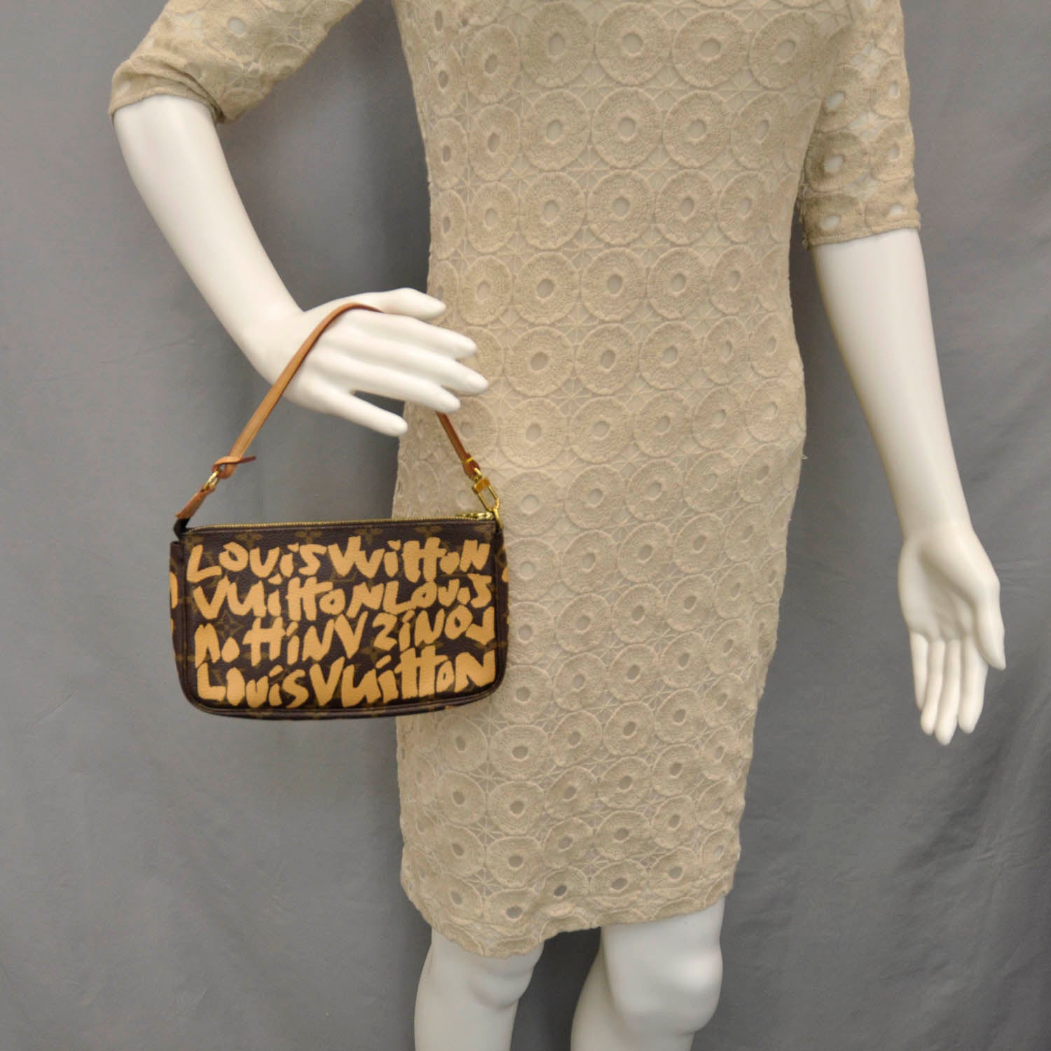Louis Vuitton Monogram Graffiti Pochette Accessories Peach 2 of 10