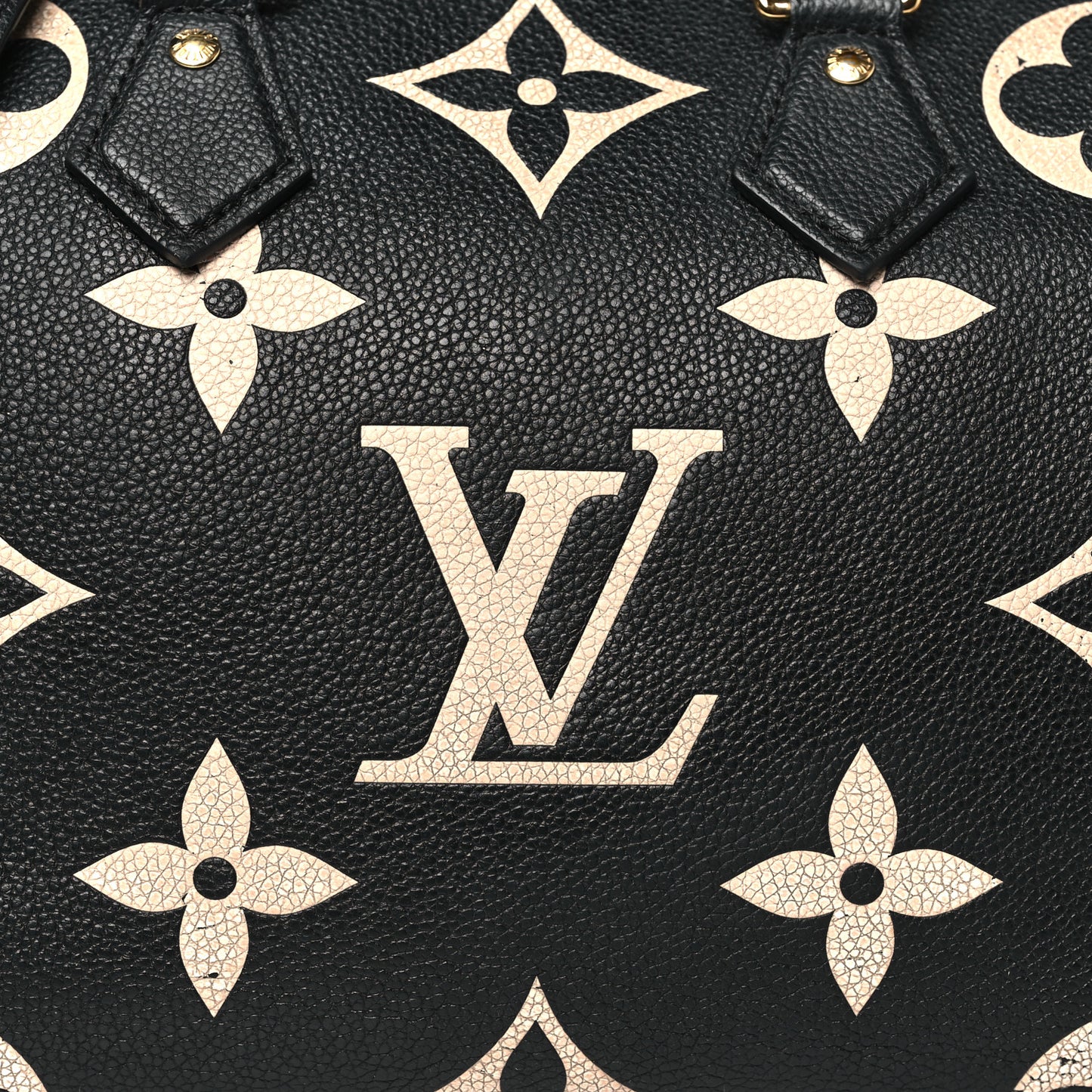 Empreinte Monogram Giant Speedy Bandouliere 25 Black Beige