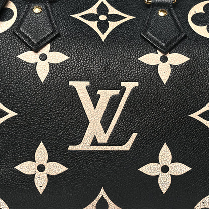 Louis Vuitton Empreinte Monogram Giant Speedy Bandouliere 25 Black Beige 7 of 12