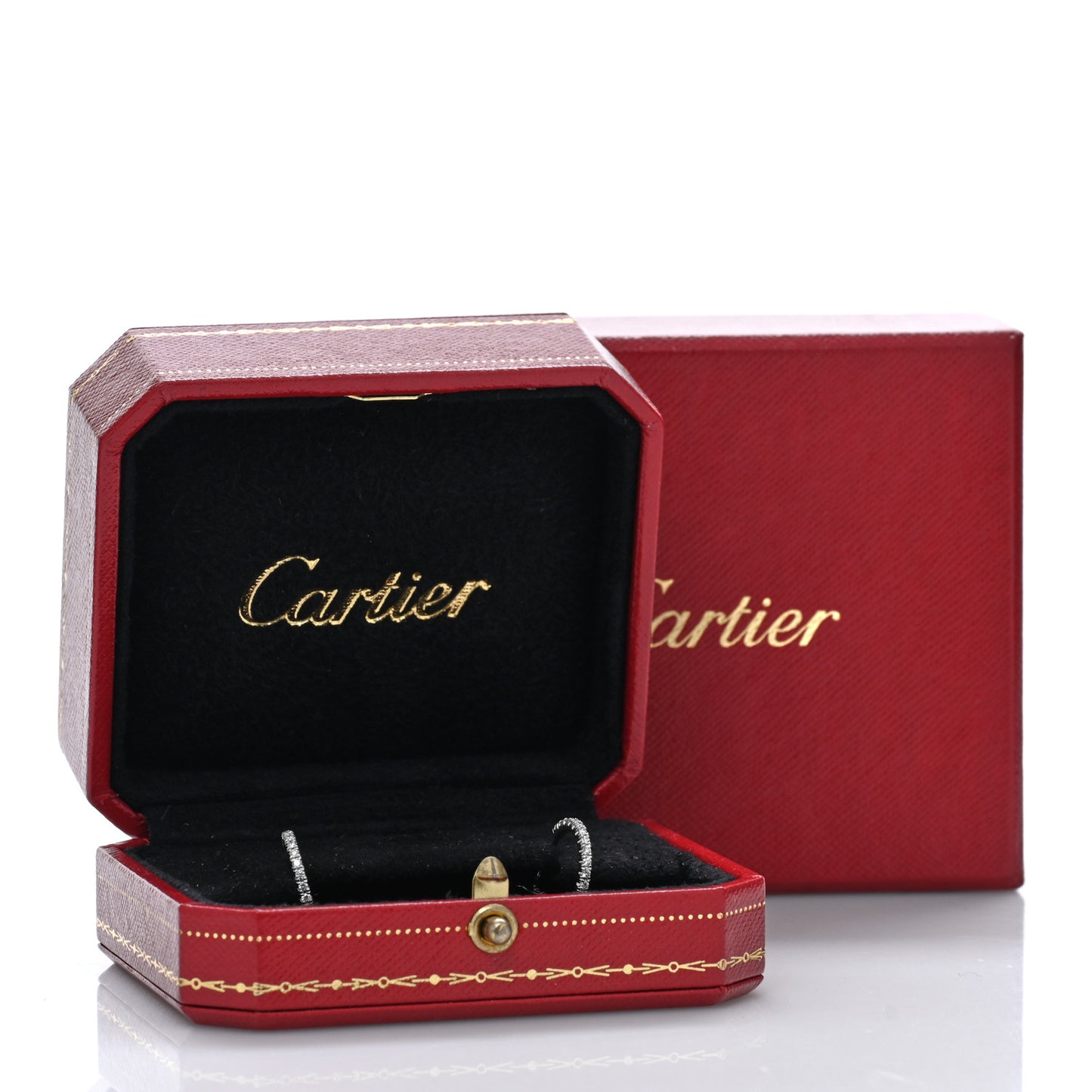 18K White Gold Diamond SM Etincelle De Cartier Hoop Earrings