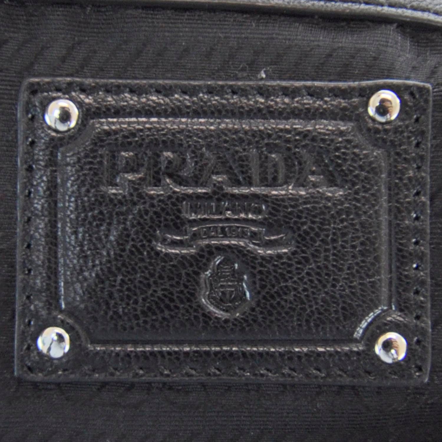 Prada Leather Satchel Nero Black 8 of 9