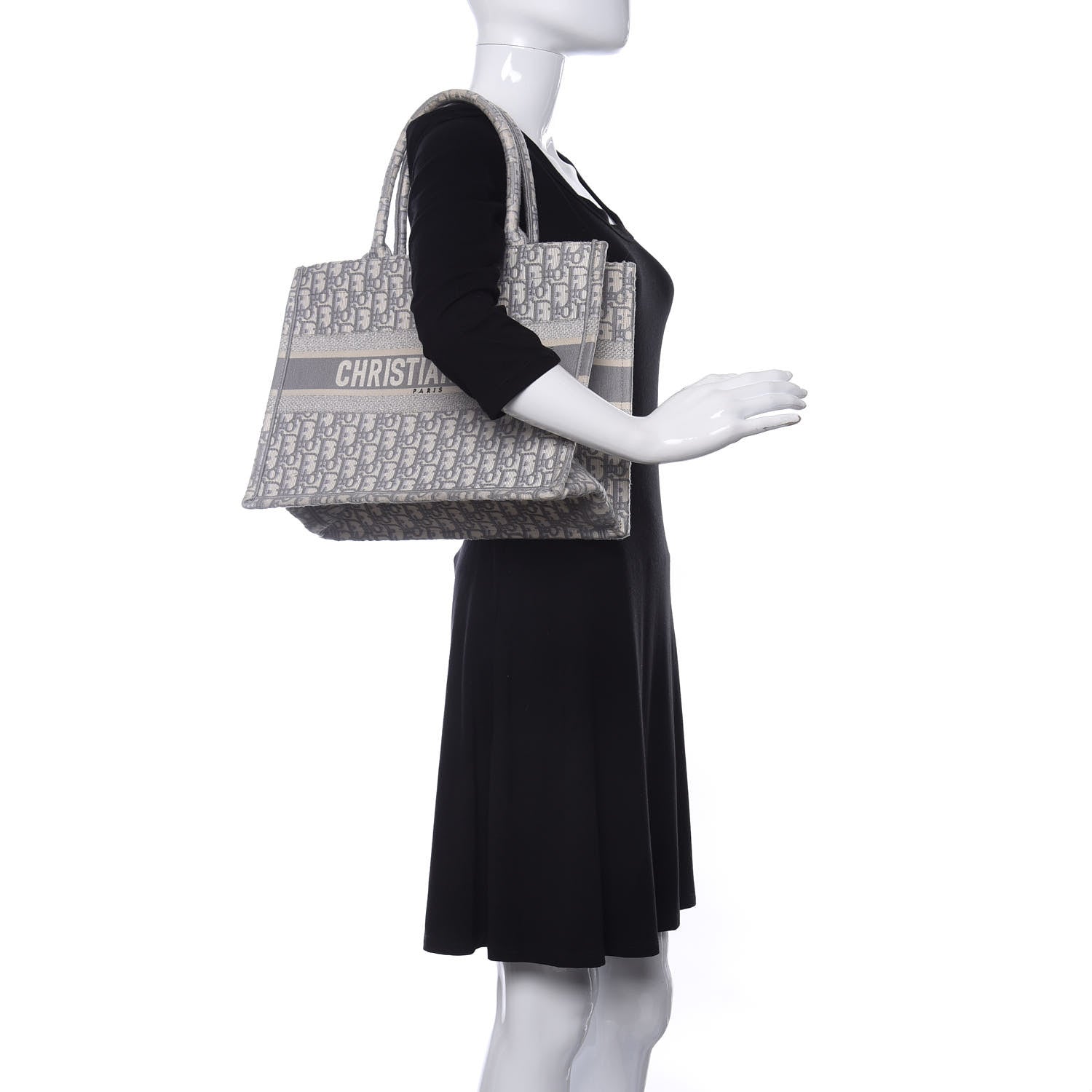 Christian Dior Oblique Medium Book Tote Grey 2 of 9