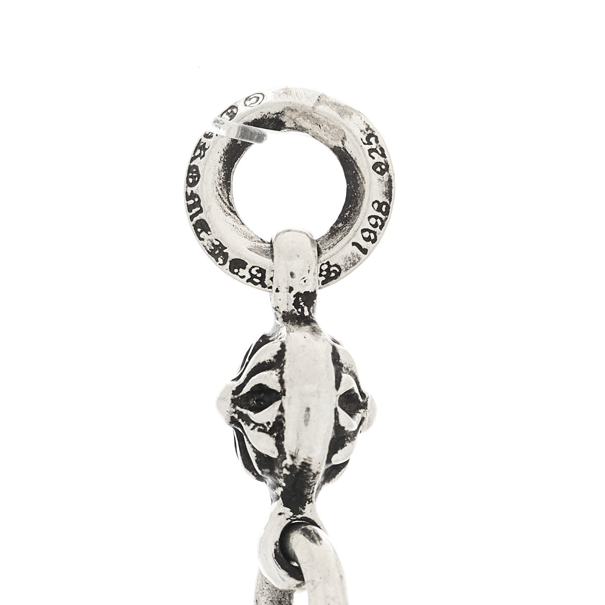 Sterling Silver Tiny CH Cross Ball Pendant