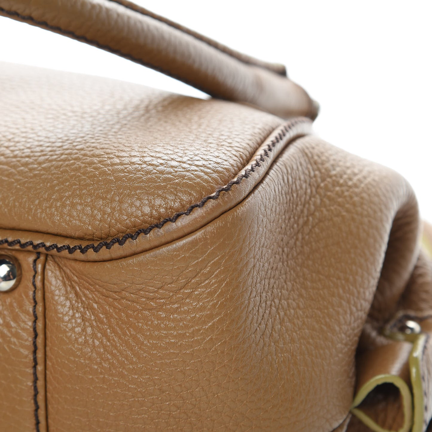 Calfskin Small Tassel Bowler Light Brown