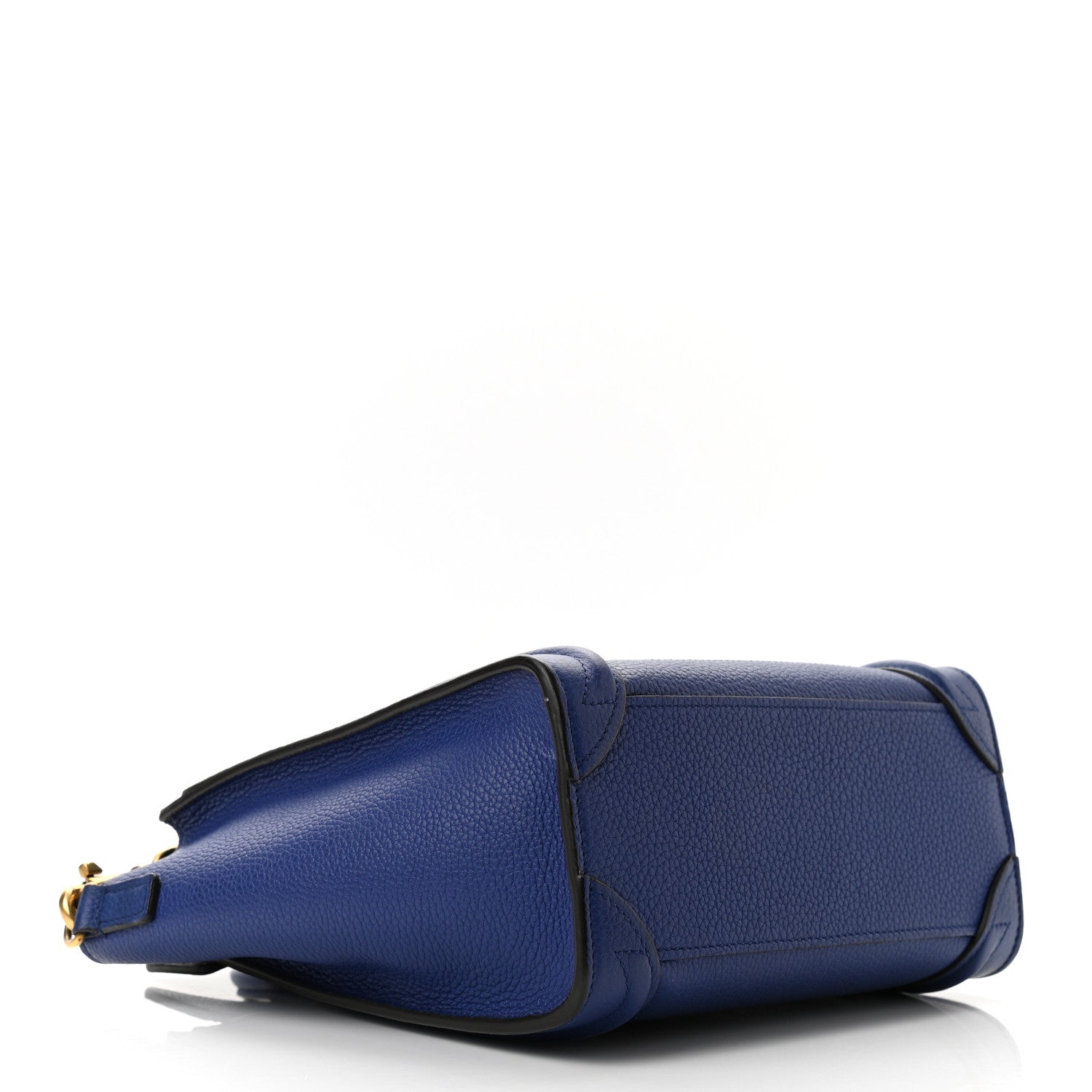 Celine Drummed Calfskin Nano Luggage Indigo 4 of 10
