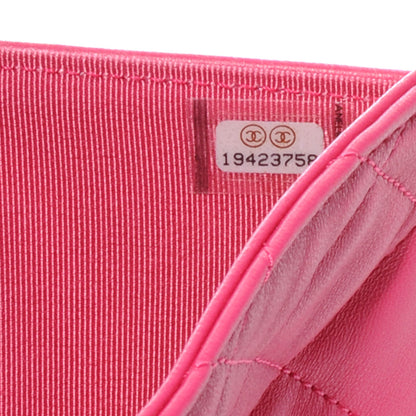 Chanel Lambskin Quilted Large Flap Wallet Fuchsia 9 of 9
