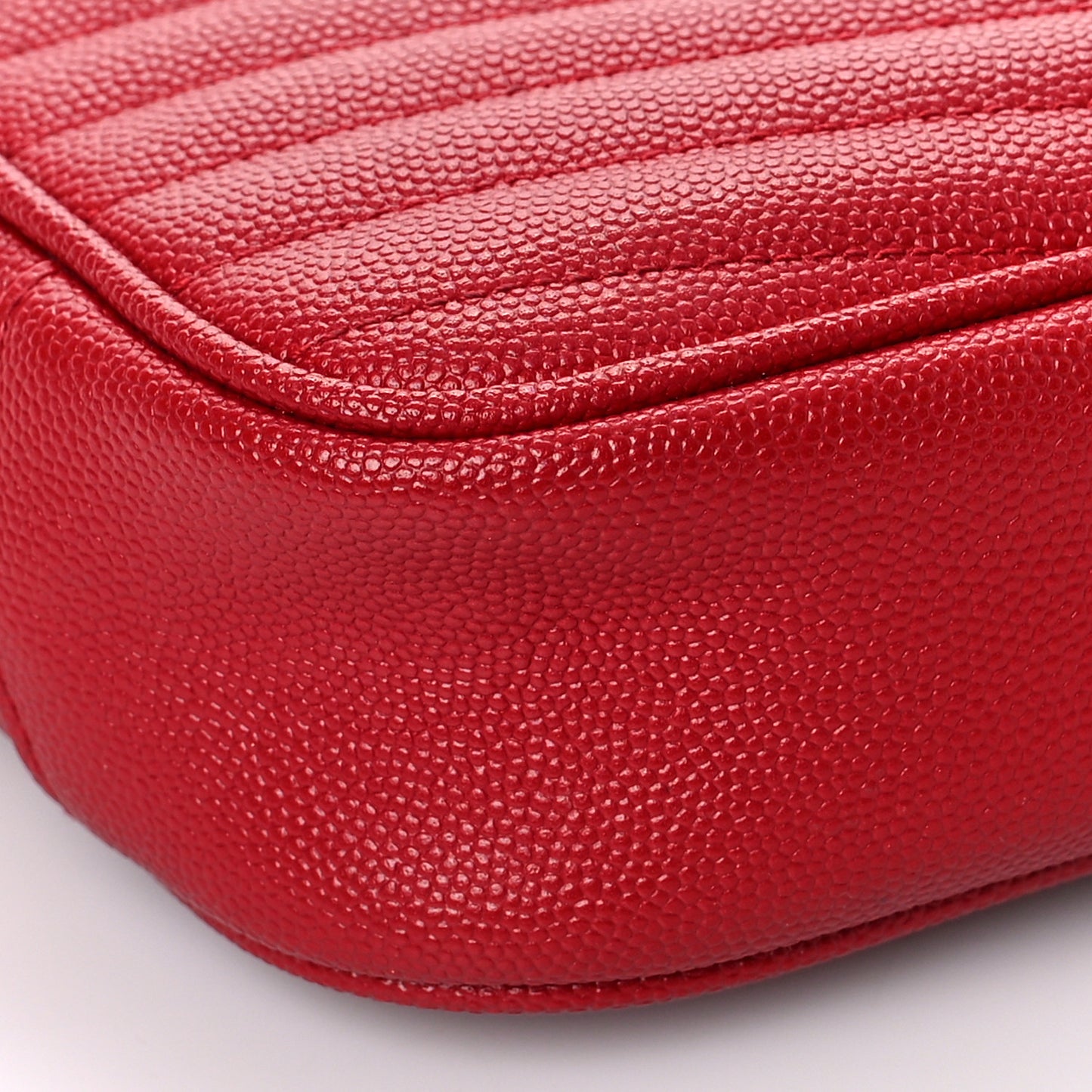 Grain De Poudre Matelasse Monogram Mini Lou Camera Bag Eros Red