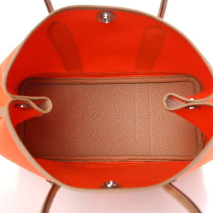 Hermes Toile Militaire Vache Country Garden Party 30 TPM Orange Chai 5 of 10