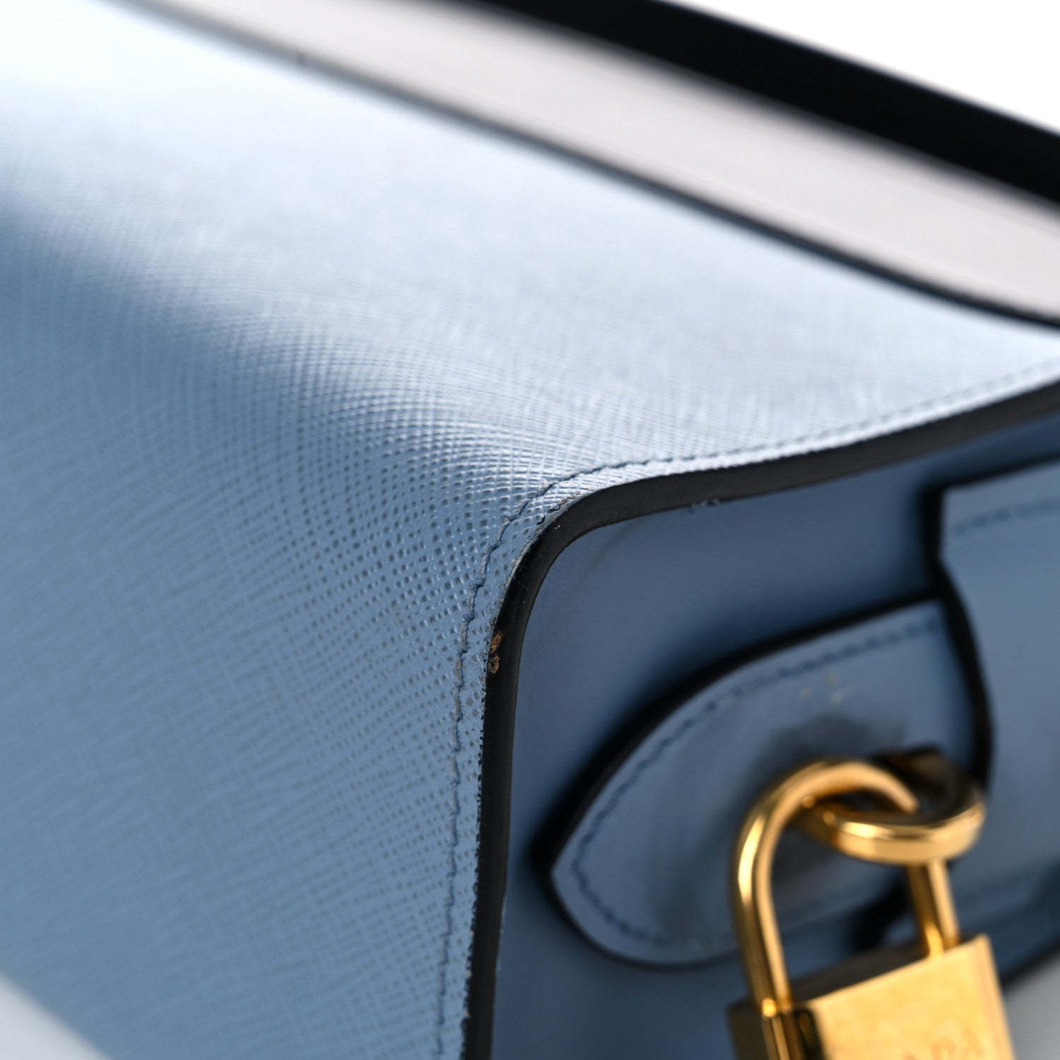 Prada Saffiano City Calfskin Esplanade Crossbody Bag Astrale Black 9 of 20