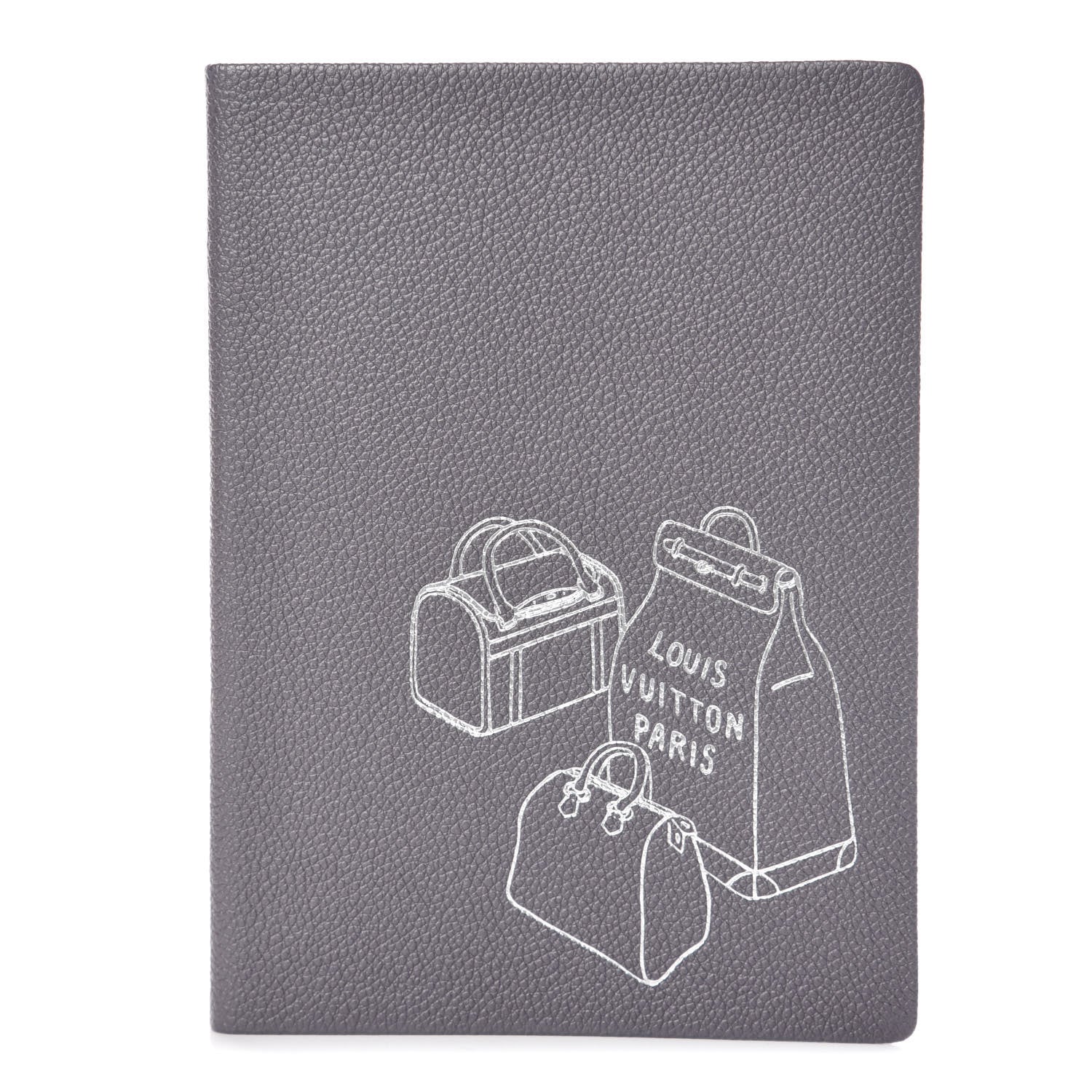 Louis Vuitton Taurillon Notebook MM Gris 1 of 8