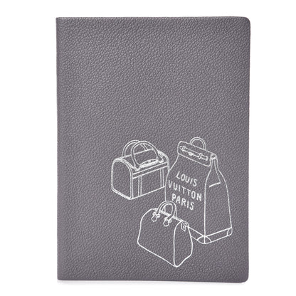 Louis Vuitton Taurillon Notebook MM Gris 1 of 8