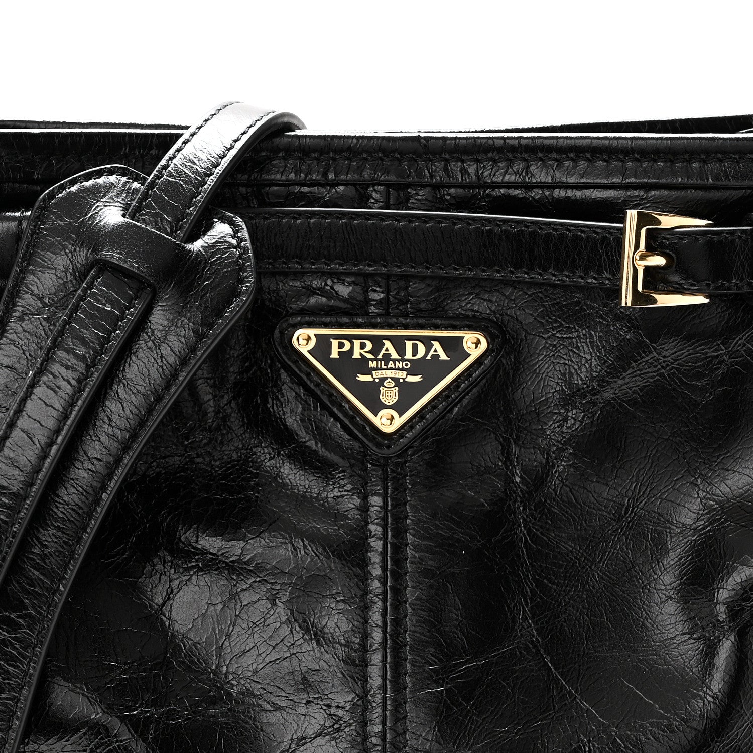Prada Soft Lux Calfskin Mini Bonnie Black 7 of 9