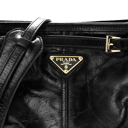 Prada Soft Lux Calfskin Mini Bonnie Black 7 of 9