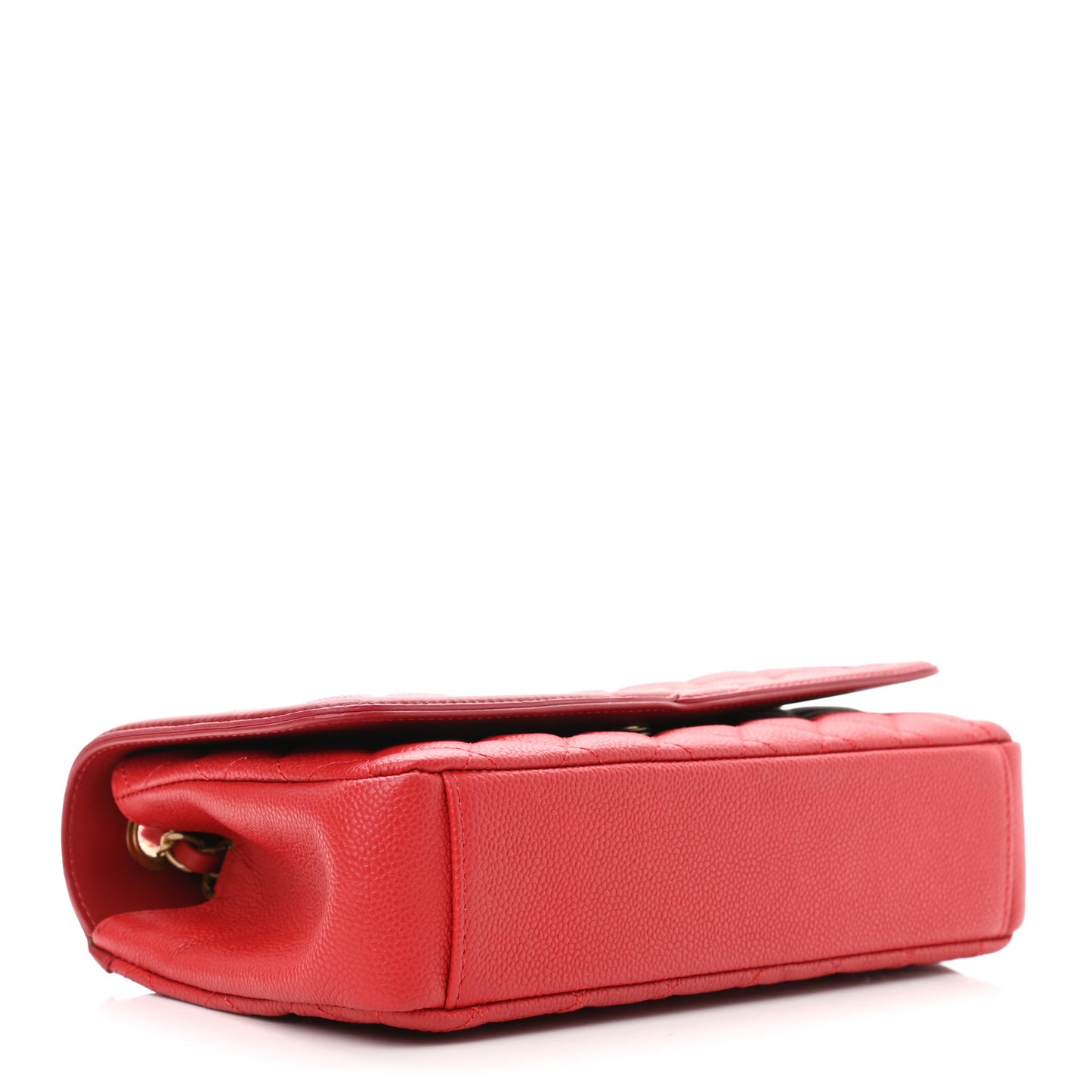 Caviar Quilted Medium CC Filigree Flap Red