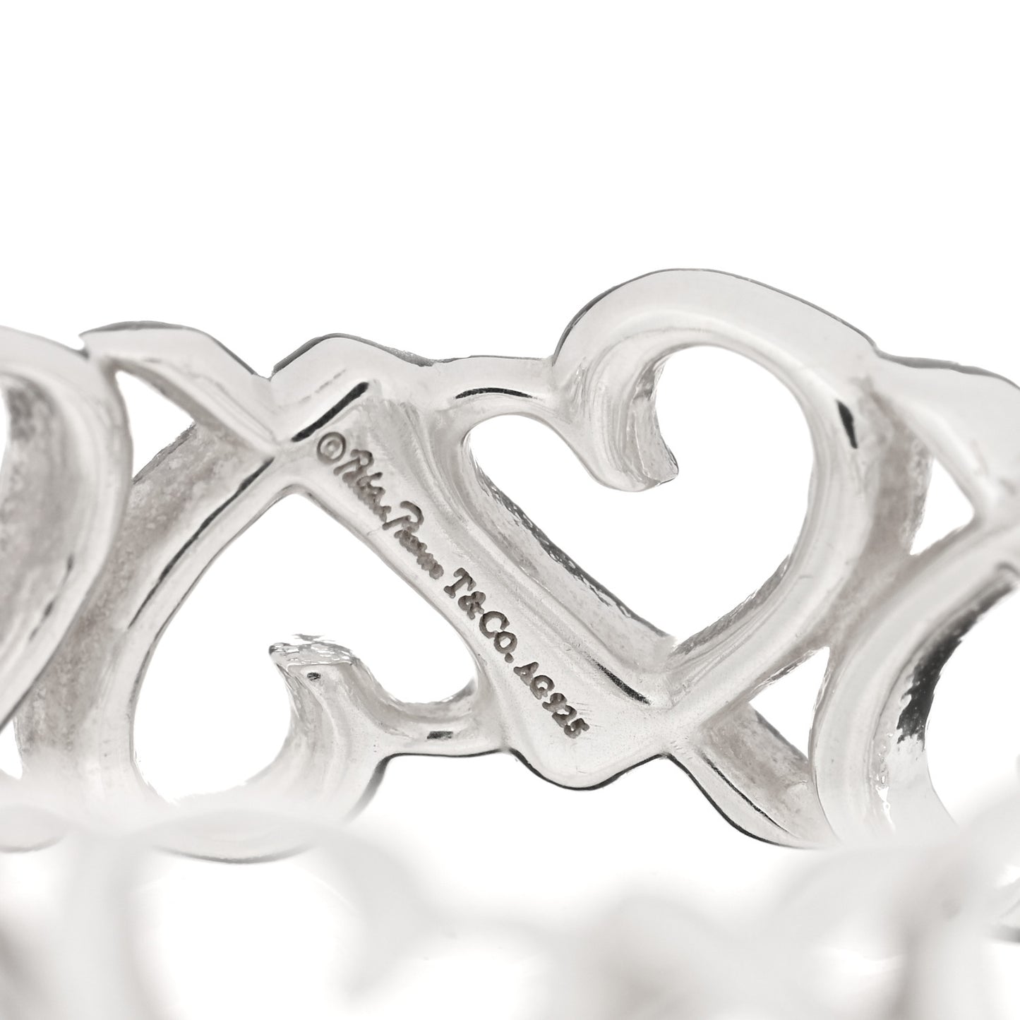 Sterling Silver Paloma Picasso Loving Heart Band Ring 54 7