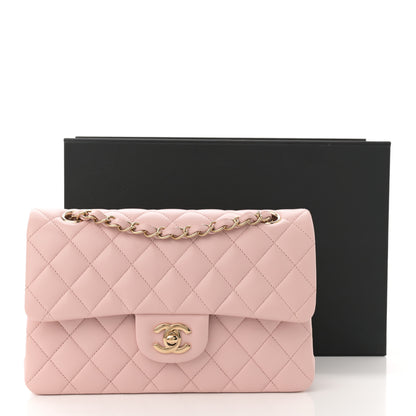 Chanel Lambskin Quilted Small Double Flap Light Pink 13 of 13