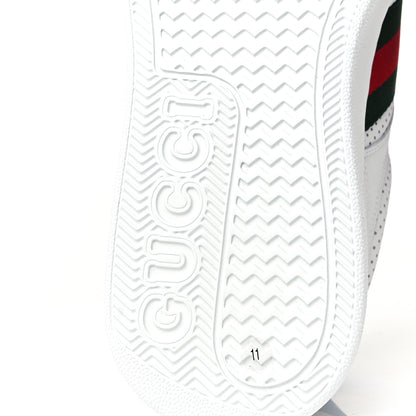 Gucci Calfskin Web Mens Ace Sneakers 11 White Blue 6 of 8