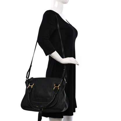 Chloe Calfskin Medium Marcie Satchel Black 2 of 11
