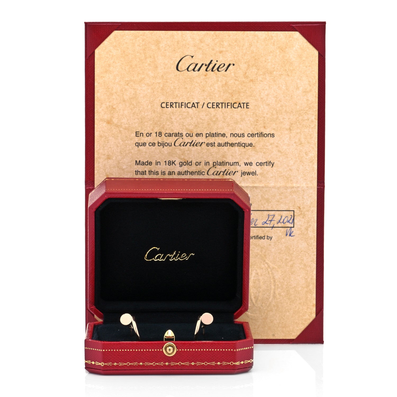Cartier 18K Pink Gold Juste Un Clou Hoop Earrings 5 of 5