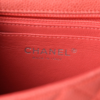 Chanel Iridescent Caviar Quilted Mini Rectangular Flap Dark Pink 6 of 16