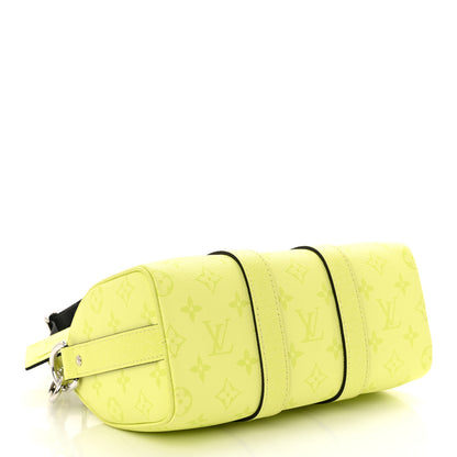 Louis Vuitton Taigarama Keepall Bandouliere 25 Lemon Yellow 4 of 10