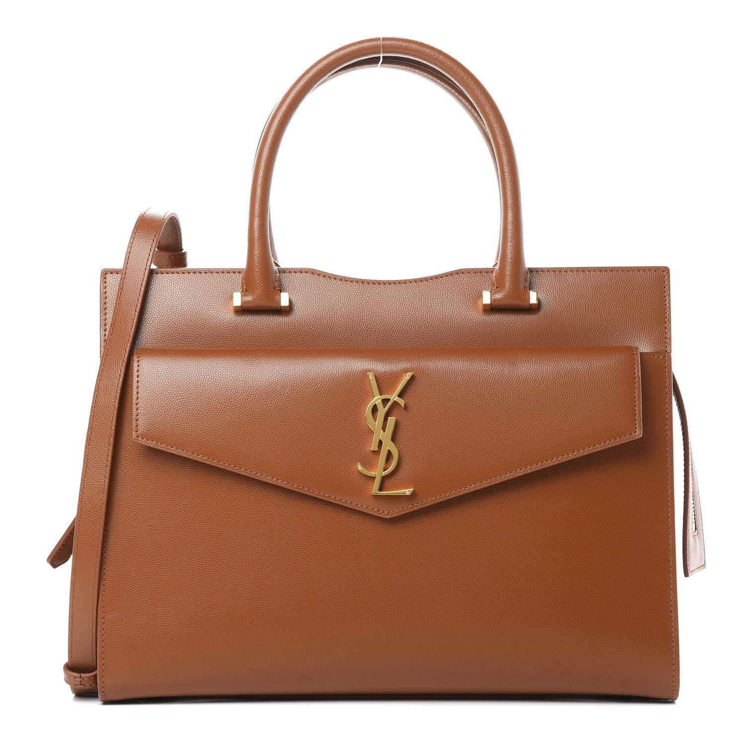 Saint Laurent Grain De Poudre Medium Uptown Tote Brick 1 of 11