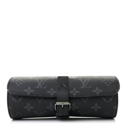Louis Vuitton Monogram Eclipse 3 Watch Travel Case 1 of 18