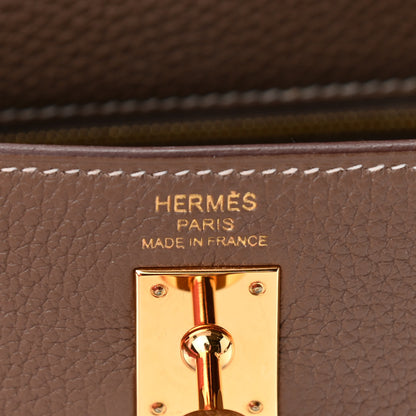 Hermes Togo Kelly Retourne 25 Etoupe 6 of 13