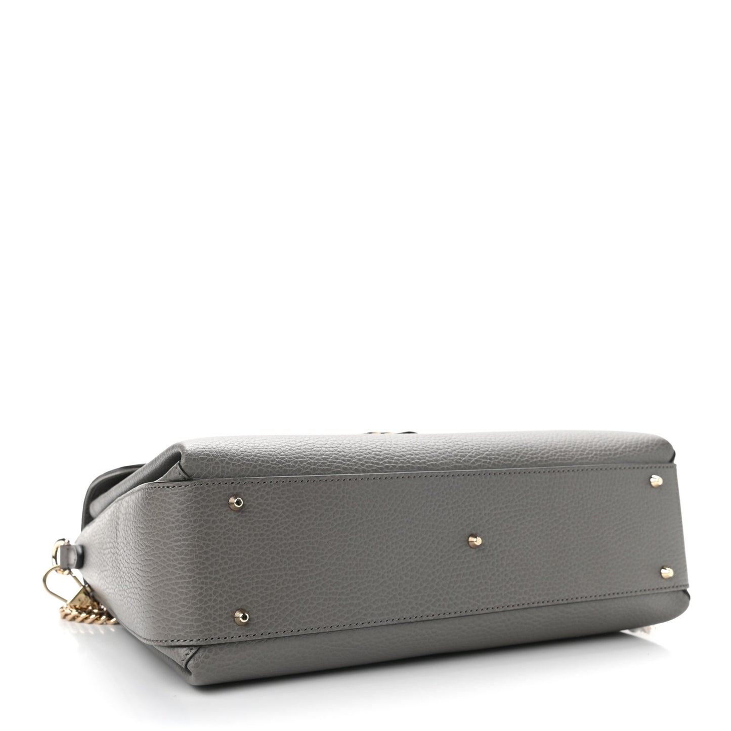 Dollar Calfskin Medium Interlocking G Top Handle Shoulder Bag Loess