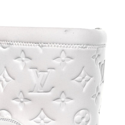 Louis Vuitton Calfskin Monogram Embossed Neoprene Mens Landscape Ankle Boots 7.5 White 12 of 15