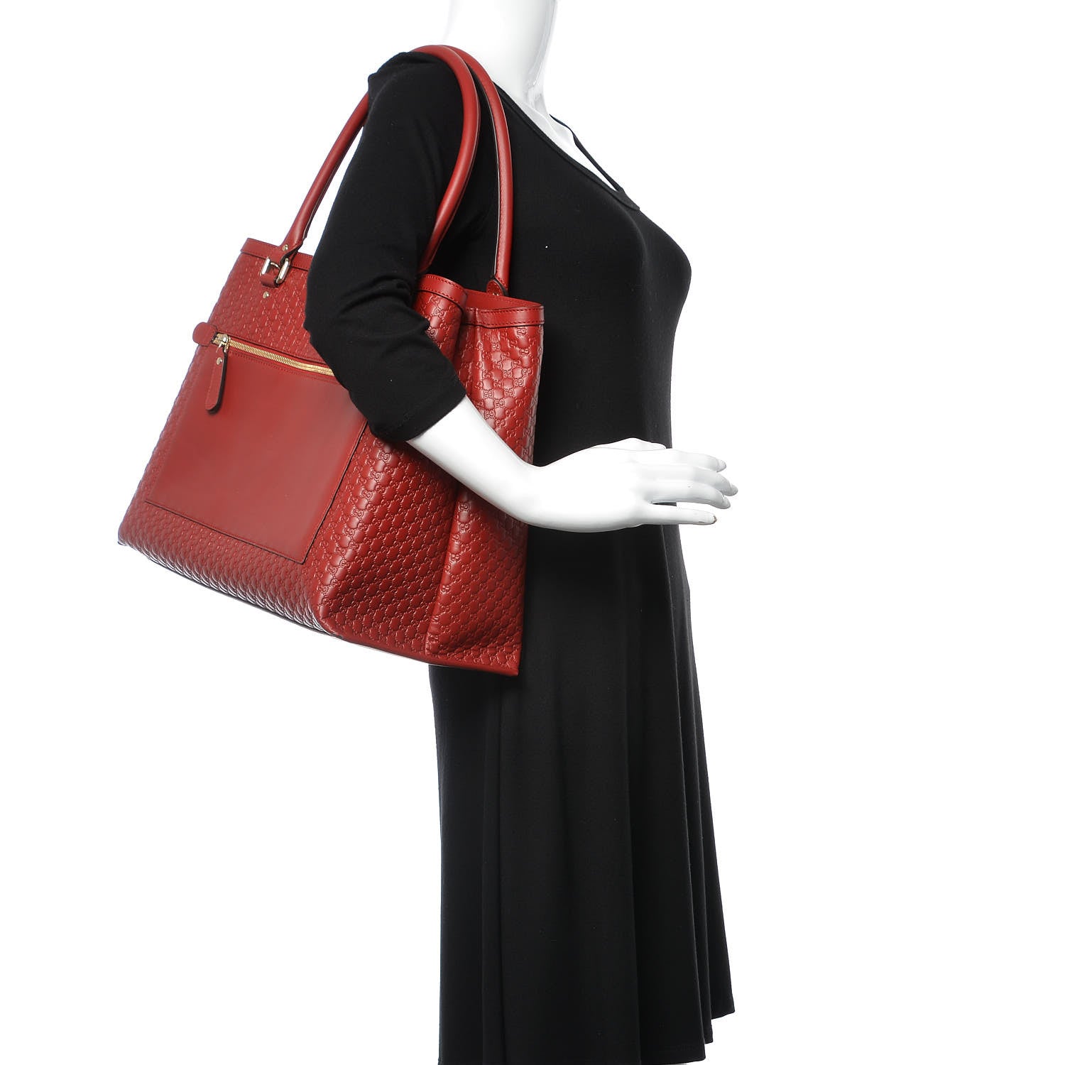 Gucci Soft Microguccissima Large Tote Red 3 of 10
