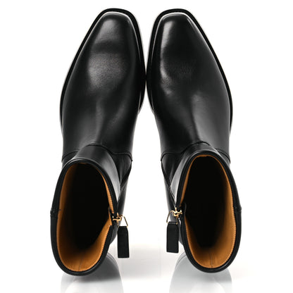 Gucci Calfskin Horsebit Mens Elizabeth Ankle Boots 8 Black 2 of 13