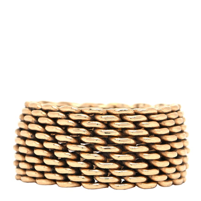 Tiffany 18K Yellow Gold Wide Somerset Mesh Ring 54 7 1 of 4