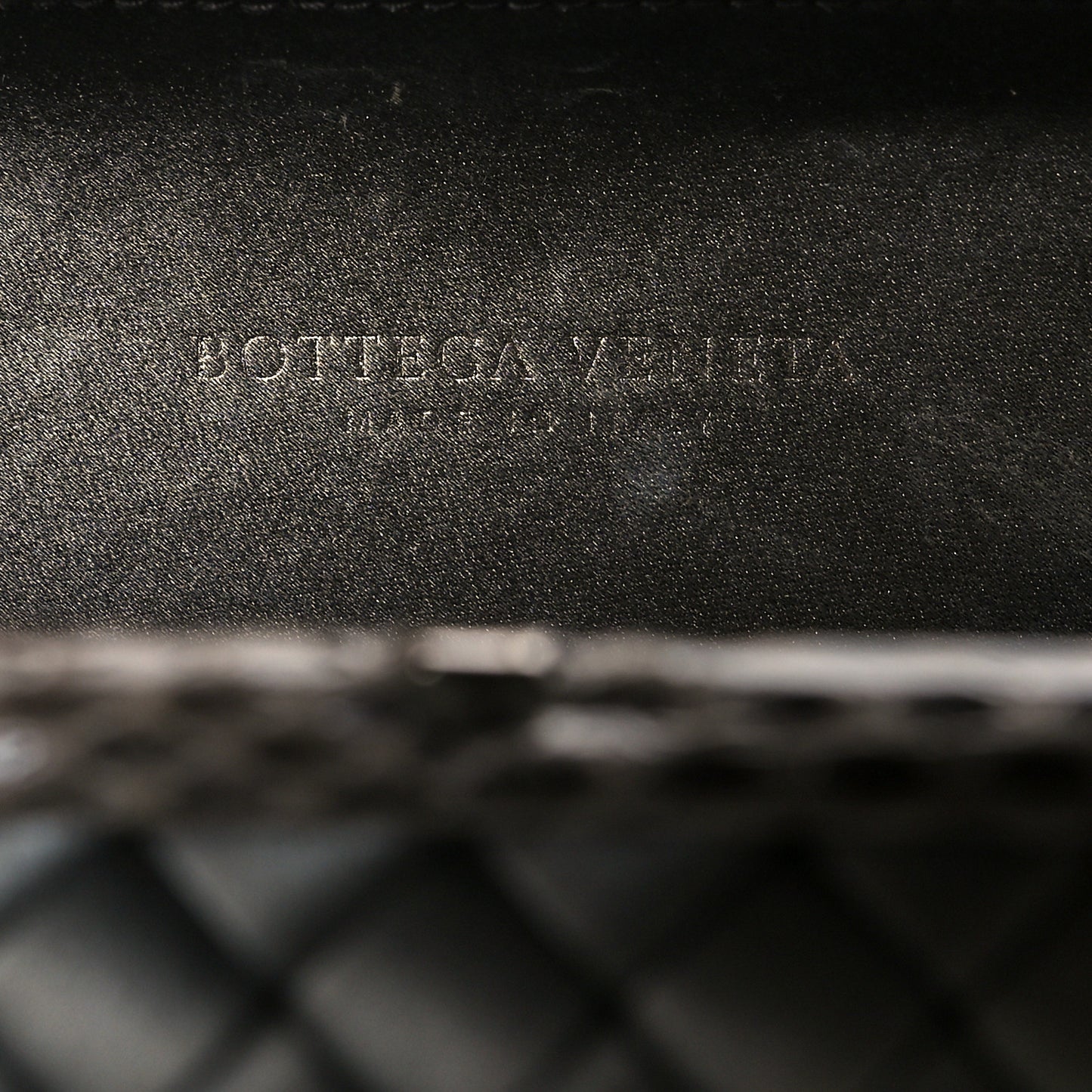 Satin Intreccio Knot Clutch Grey