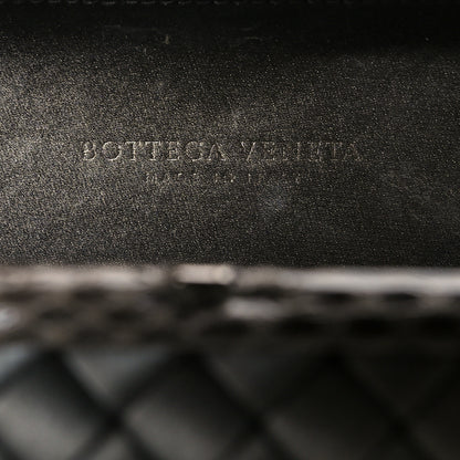 Bottega Veneta Satin Intreccio Knot Clutch Grey 6 of 12