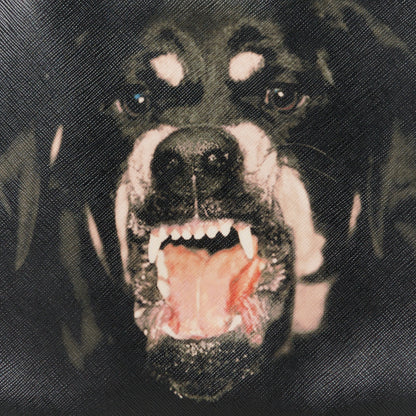 Givenchy Texutured Coated Canvas Rottweiler Print Medium Cosmetic Pouch Black 9 of 10