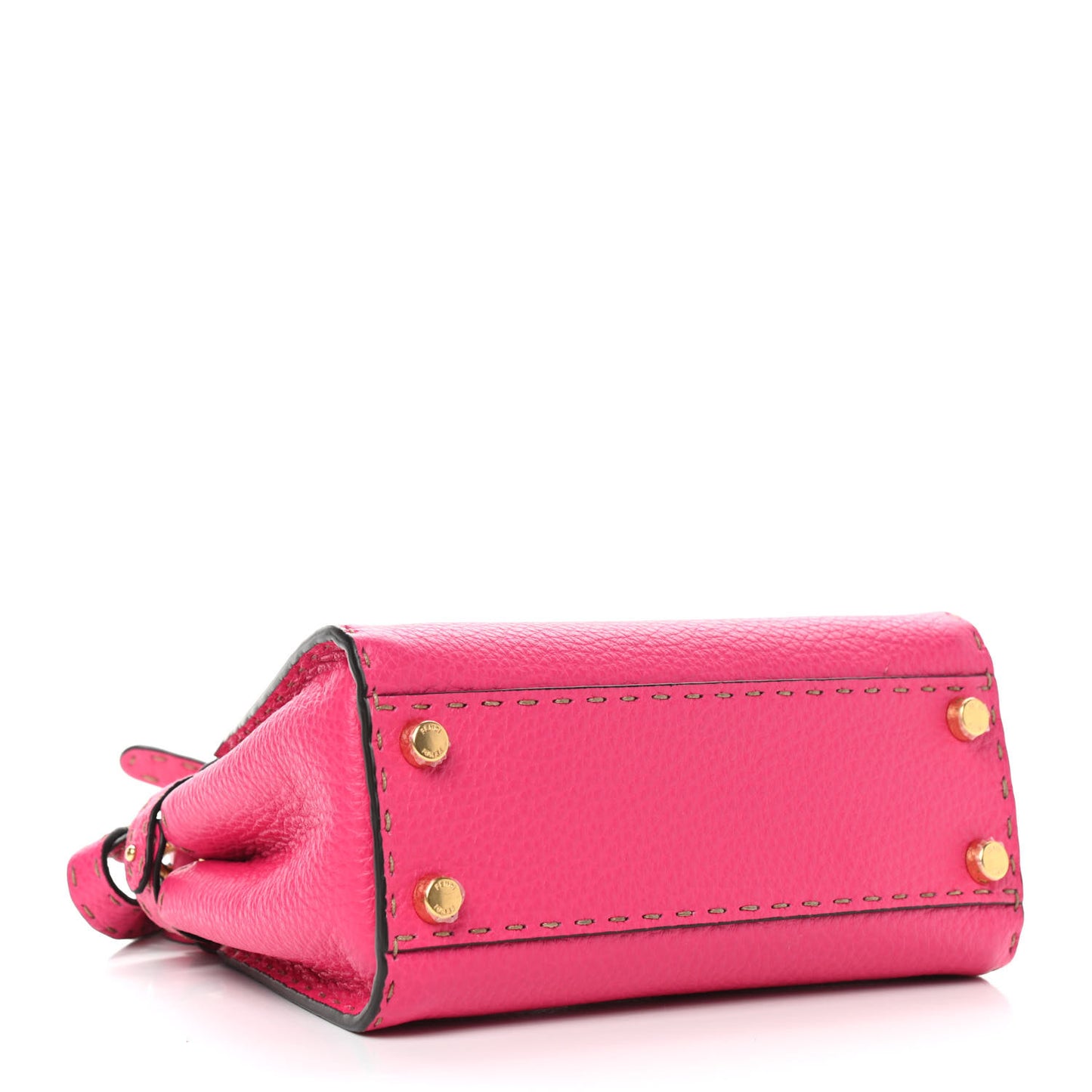 Cuoio Romano Selleria Mini Peekaboo Iconic Satchel Fuxia